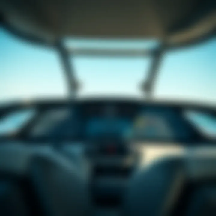 Close-up of advanced dashboard technology in a Yamaha surf boat